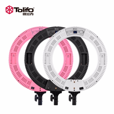 Tolifo圖立方R48BAC環(huán)形LED補光燈直播燈48W